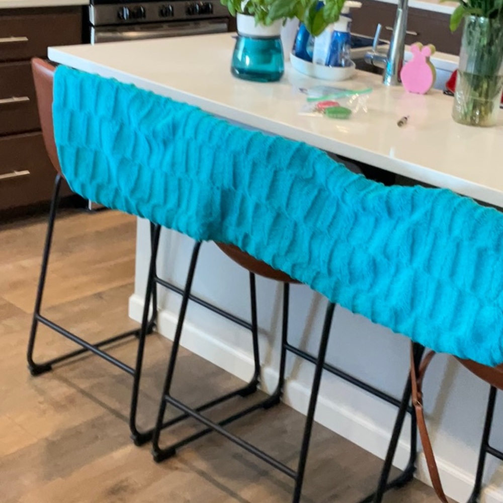 Body Pillow Cover - Fuzzy Turquoise - 51” long